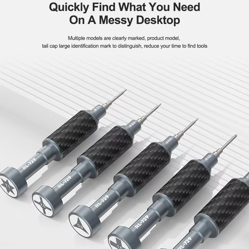 リィエルアモルタ　SR4枚 RELIFE RL-729A Steel Cannon King Screwdriver Set(Y0.6/0.8/+